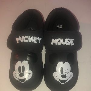 H&M Mickey Mouse Gray Slippers